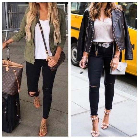 ShopEvelynne Denim - 44 Boho Favorite Best Fitting Black Distressed Skinny Jeans